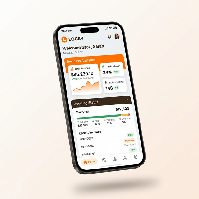 Locsy Reports Mockup